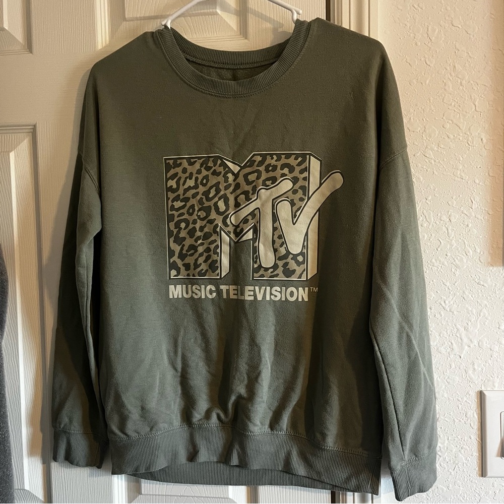 MTV Olive Green Sweatshirt Set XS